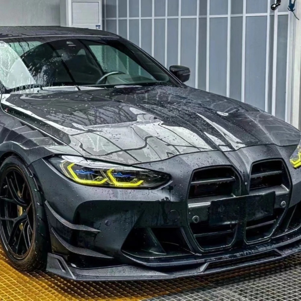 High Temperature Process Dry Carbon Fiber Engine Hood Body Kit for M3 M4 G80 G82 Upgraded AE Style